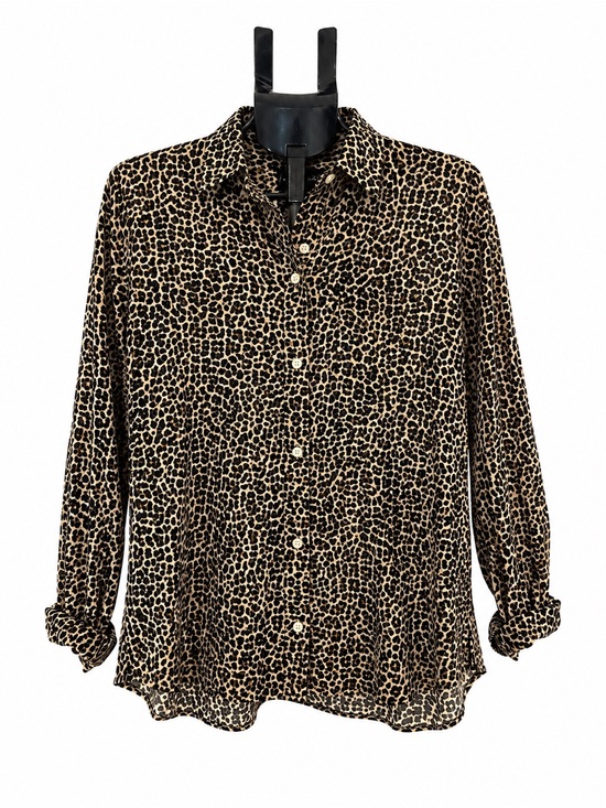 J. Crew Tops - J CREW BUTTON DOWN CHEETAH PRINT TOP